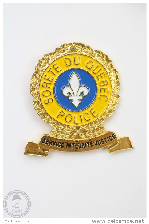 Sorete Du Quebec Police - Service Integrite Justice - Pin Badge #PLS - Policia