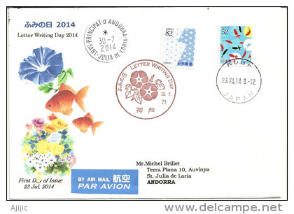 Letter Writing Week 2014, Lettre Adressée En Andorre, Avec Timbre à Date - Briefe U. Dokumente