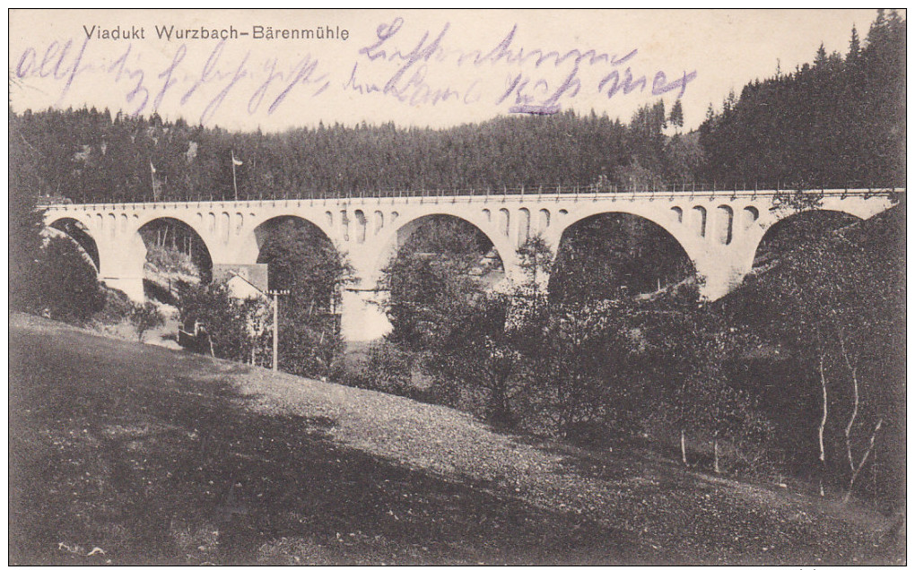 Bridge, Viadukt Wurzbach-Barenmuhle, WURZBACH (Thuringia), Germany, PU-1909 - Wurzbach