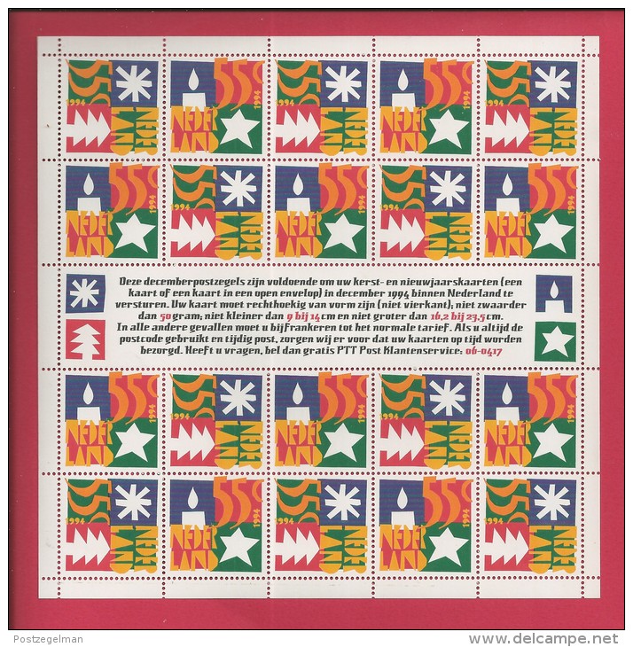 NEDERLAND, 1994, MNH Sheetlet, December Issue, 1628-1629, F2458 - Blocks & Sheetlets