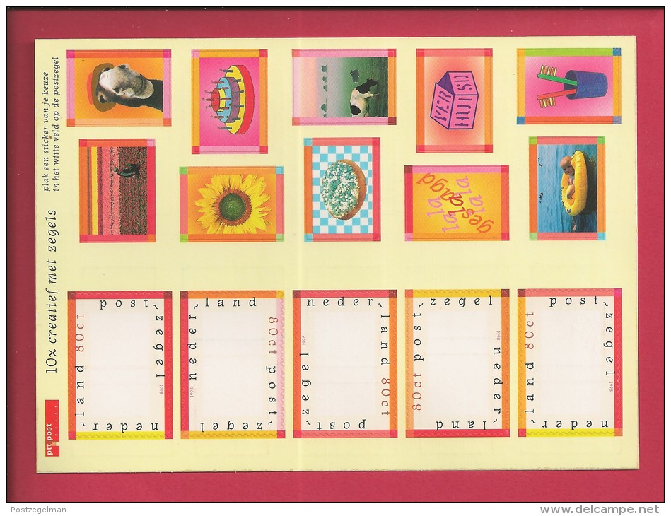 NEDERLAND, 1998, MNH Sheetlet, C Reative Stamps, 1668-1672, F2461 - Blocks & Sheetlets