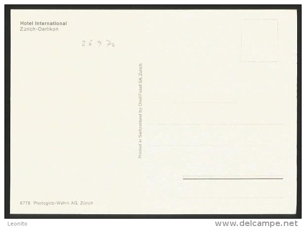 ZÜRICH-Oerlikon Hotel INTERNATIONAL 1974 - Oerlikon