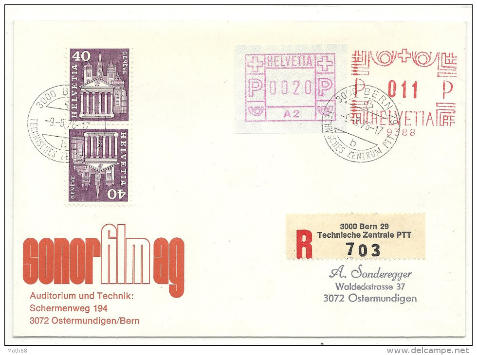 1976 FDC A2 Auf Brief Mit 11 Rp Frankatur Und Kehrdruck - Automatic Stamps