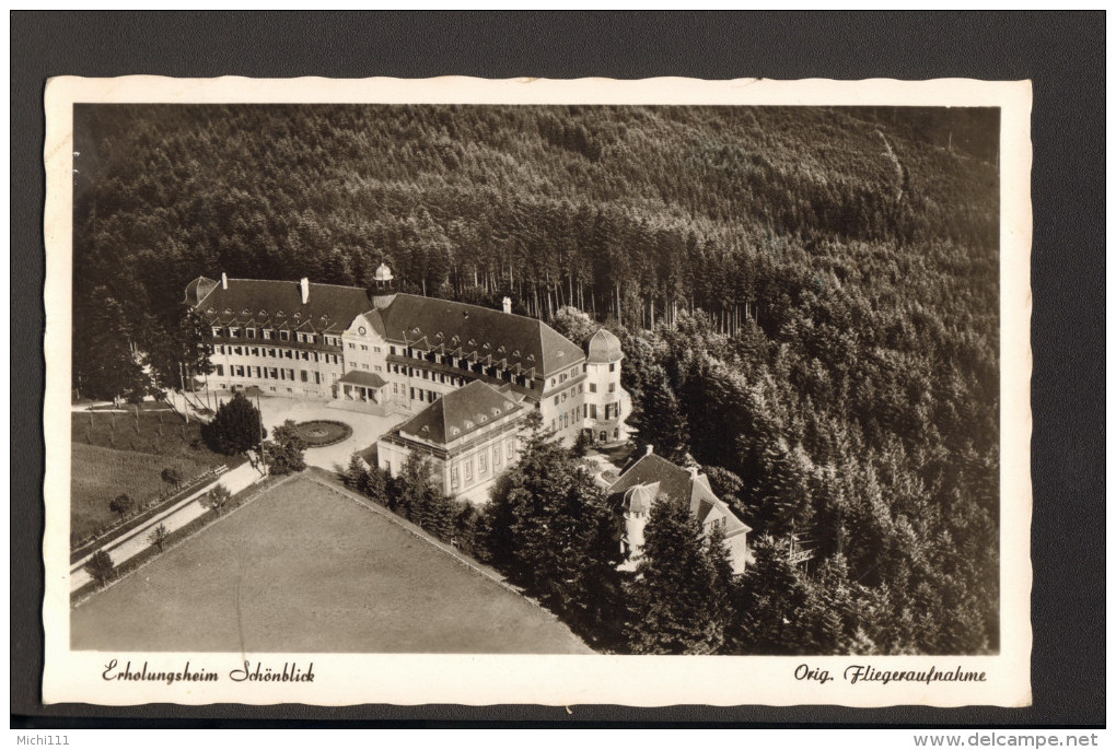 AK Schwäbisch Gmünd Erholungsheim Schönblick 1954 Nach Esslingen, 2 Bilder - Schwaebisch Gmünd