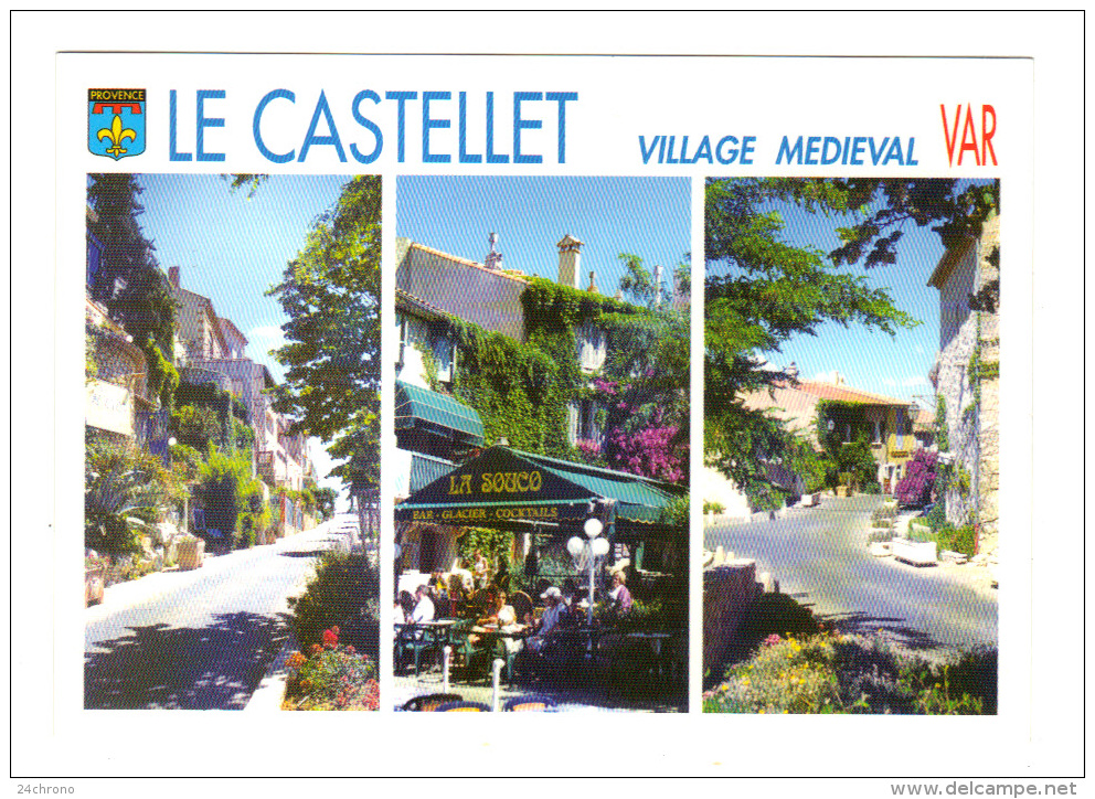 Le Castellet: Multi Vues, Village Medieval, Bar Glacier " Le Souco " (14-2546) - Le Castellet