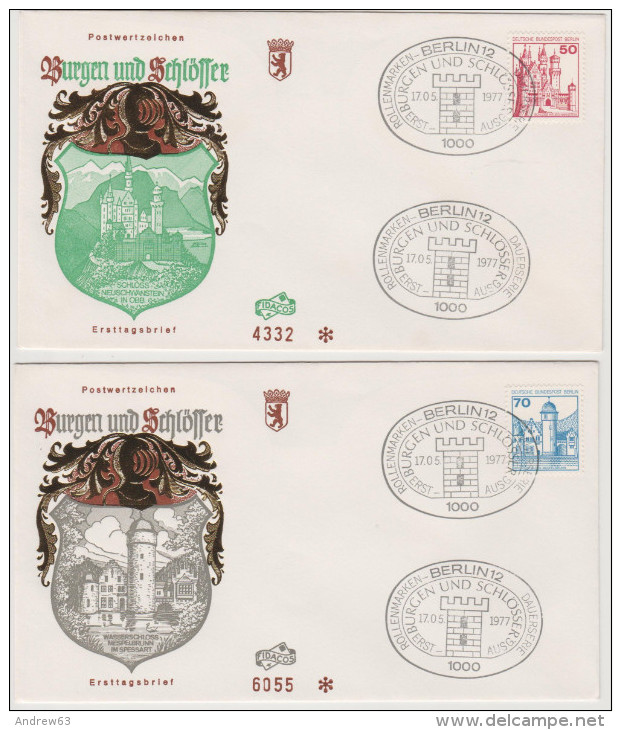 BERLIN - GERMANIA - GERMANY - ALLEMANDE - 1977 - Burgen Und Schlösser - 5 FDC - Altri & Non Classificati