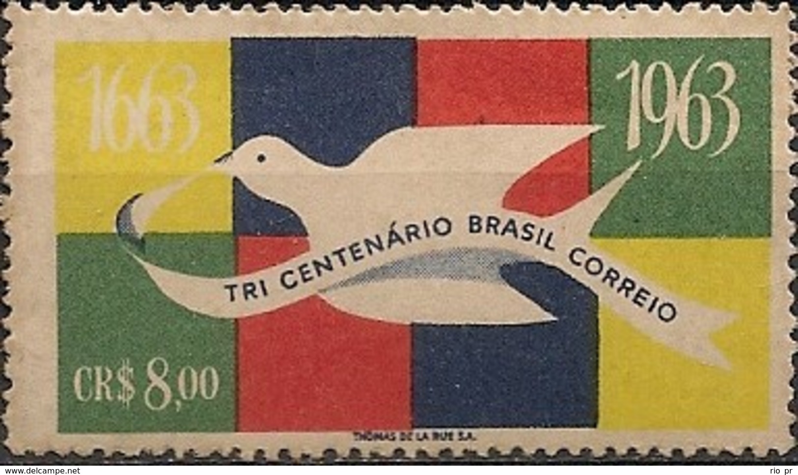 BRAZIL - 300 YEARS OF BRAZILIAN POSTAL SERVICE 1963 - MNH - Unused Stamps