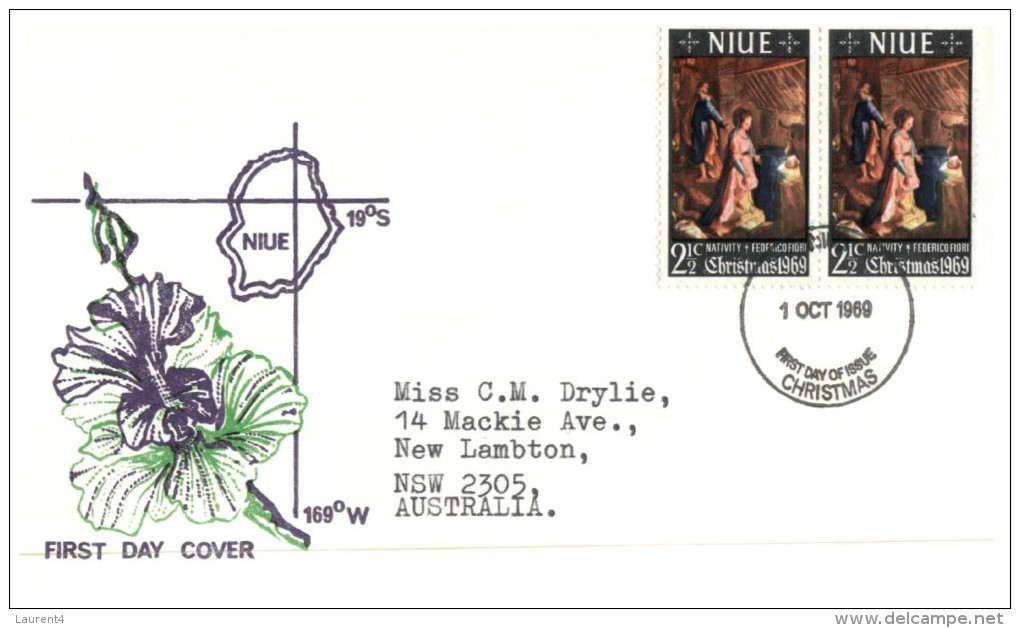 (PH 561) Niue Island FDC Cover - 1969 - Niue