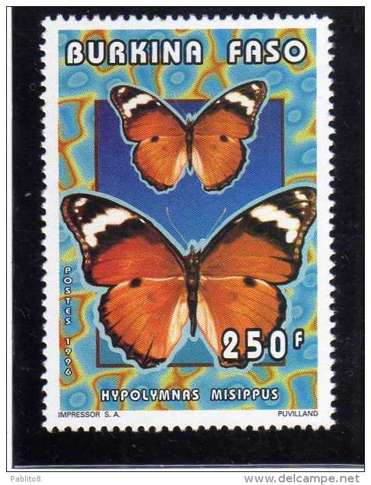 BURKINA FASO 1996 FAUNA FAUNE BUTTERFLIES FARFALLE PAPILLONS 250 F FARFALLA BUTTERFLY PAPILLON MNH - Burkina Faso (1984-...)