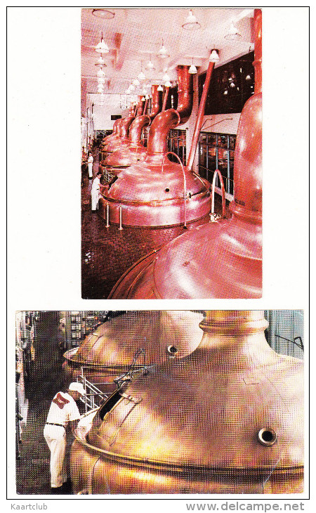 2 POSTCARDS: MILLER BREWHOUSE; 'Shining Chrome And Copper' - 'The Champagne Of Beers' - Milwaukee - Milwaukee