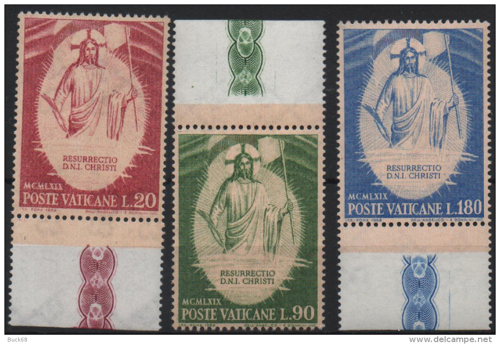 VATICAN Poste 485 à 487 ** MNH Bord De Feuille : Résurrection Du Christ Bâton Rameau - Unused Stamps