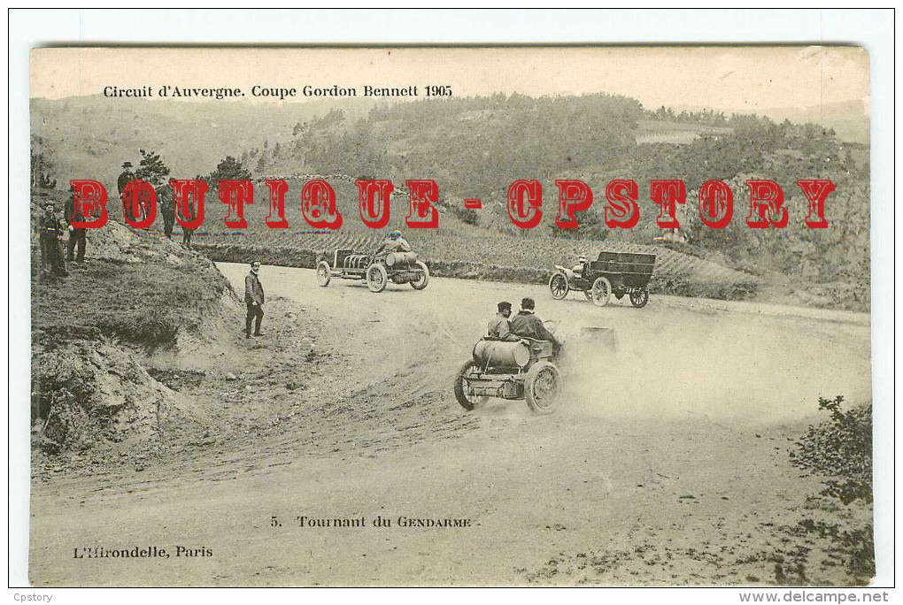 COUPE GORDON BENNETT Au TOURNANT Du GENDARME - RALLYE AUTOMOBILE - COURSE De VOITURE < DOS SCANNE - Rallyes