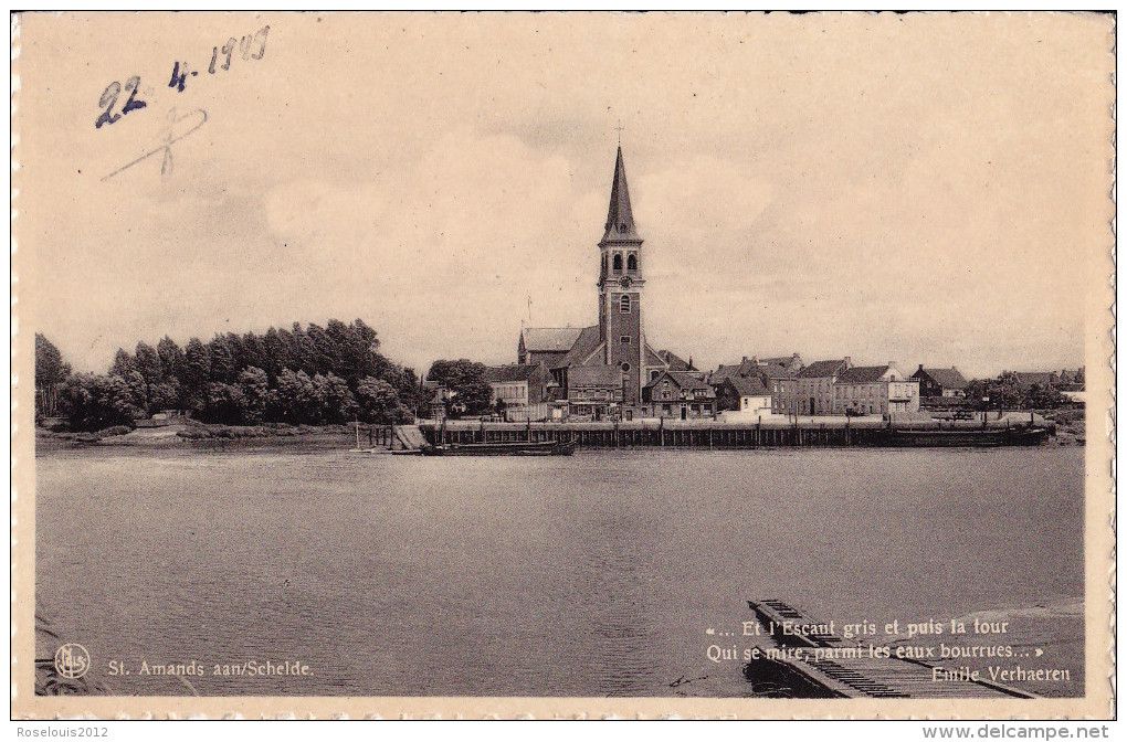 SINT-AMANDS : Et L'Escaut Gris Et La Tour Qui Se Mire, Parmi Les Eaux Bourrues... - Sint-Amands