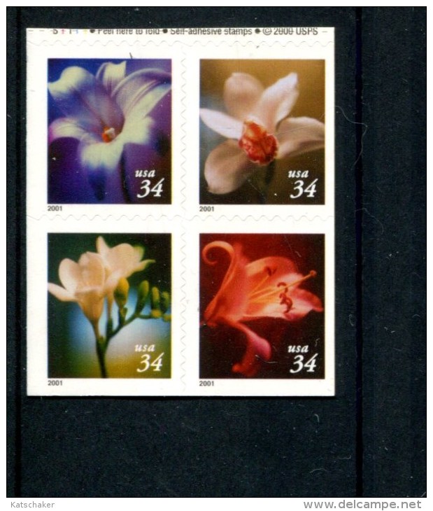 271131865 USA POSTFRIS MINT NEVER HINGED POSTFRISCH EINWANDFREI SCOTT 3490a Bloemen Flowers Onder Ongetand - Other & Unclassified