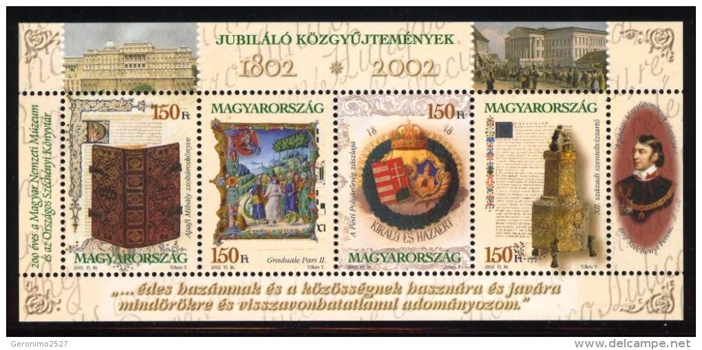 HUNGARY 2002 CULTURE Art NATIONAL MUSEUM - Fine S/S MNH - Ongebruikt