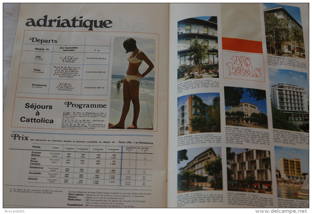 CATALOGUE DE VACANCE AIRTOUR AIR FRANCE  ETE 1969 - Pubblicità