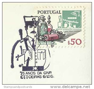 Portugal Cachet Commémoratif  75 Ans GNR Gendarmerie 1986 Event Postmark 75 Years GNR Police - Police - Gendarmerie