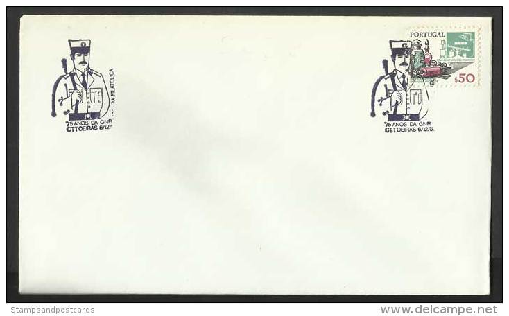 Portugal Cachet Commémoratif  75 Ans GNR Gendarmerie 1986 Event Postmark 75 Years GNR Police - Police - Gendarmerie