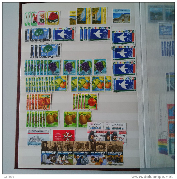 12348# NEW ZELAND COLLECTION LOT STAMPS POSTAL & FISCAL MNH & Canceled +430 A$ - Collections, Lots & Series