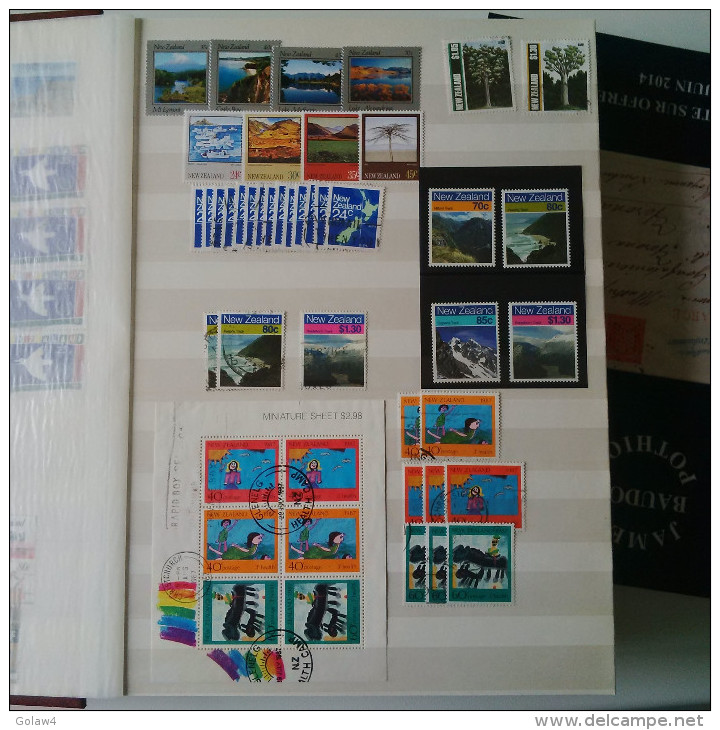 12348# NEW ZELAND COLLECTION LOT STAMPS POSTAL & FISCAL MNH & Canceled +430 A$ - Verzamelingen & Reeksen