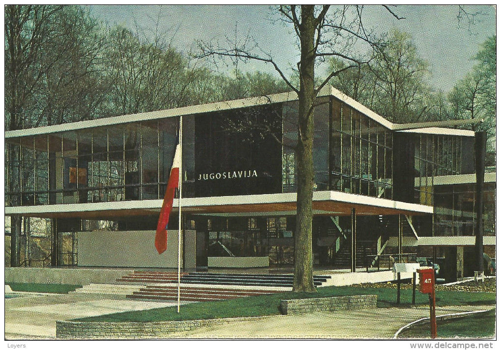 EXPOSITION UNIVERSELLE DE BRUXELLES 1958. Le Pavillon De La Yougoslavie.....(voir Scan Verso) - Mostre Universali