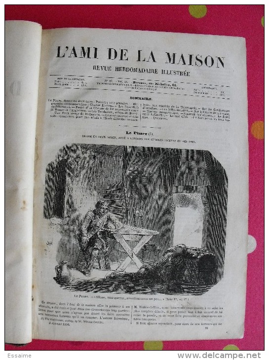 Reliure L'ami De La Maison. 2ème Semestre 1857. N° 26 à 52. Très Nombreuses Gravures. 436 Pages. - Zeitungen - Vor 1800