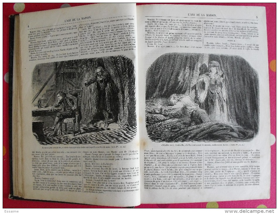 Reliure L'ami De La Maison. 2ème Semestre 1857. N° 26 à 52. Très Nombreuses Gravures. 436 Pages. - Newspapers - Before 1800