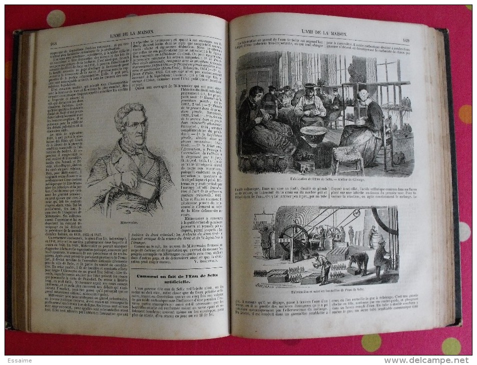 reliure L'ami de la maison. 2ème semestre 1857. N° 26 à 52. très nombreuses gravures. 436 pages.