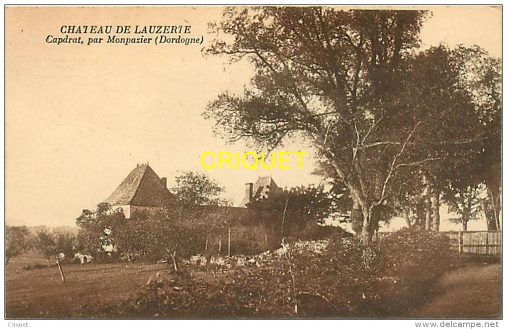 Cpa 24 Capdrat Par Monpazier, Chateau De Lauzerie, Carte Pas Courante - Autres & Non Classés