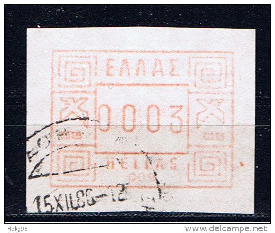 GR+ Griechenland 1984 Mi 1 Automatenmarke ATM Ziffer 0003 Dr - Viñetas De Franqueo [ATM]