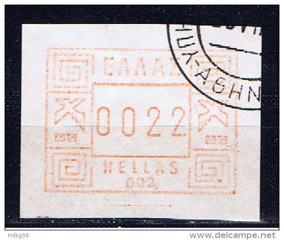 GR+ Griechenland 1984 Mi 1 Automatenmarke ATM Ziffer 0022 Dr - Timbres De Distributeurs [ATM]