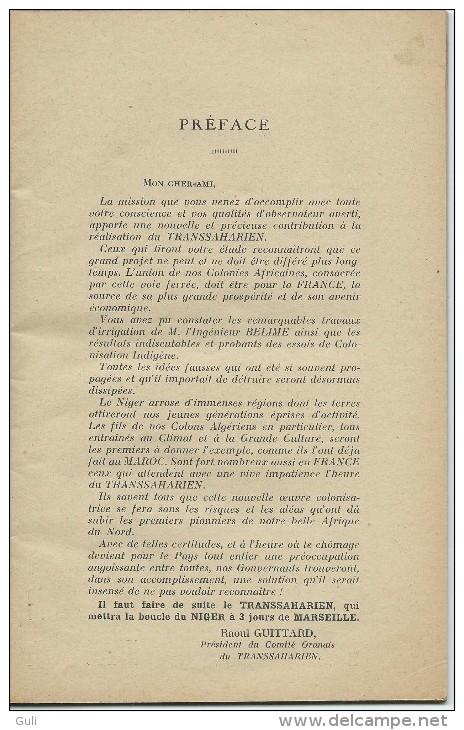 ALGERIE Mission Du Comité Oranais Du TRANSSAHARIEN En Afrique Occidentale Française 1935/36 Par P.ROUX-BERGER - Autres & Non Classés