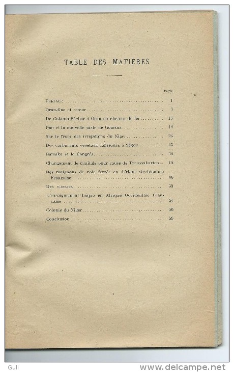 ALGERIE Mission Du Comité Oranais Du TRANSSAHARIEN En Afrique Occidentale Française 1935/36 Par P.ROUX-BERGER - Autres & Non Classés