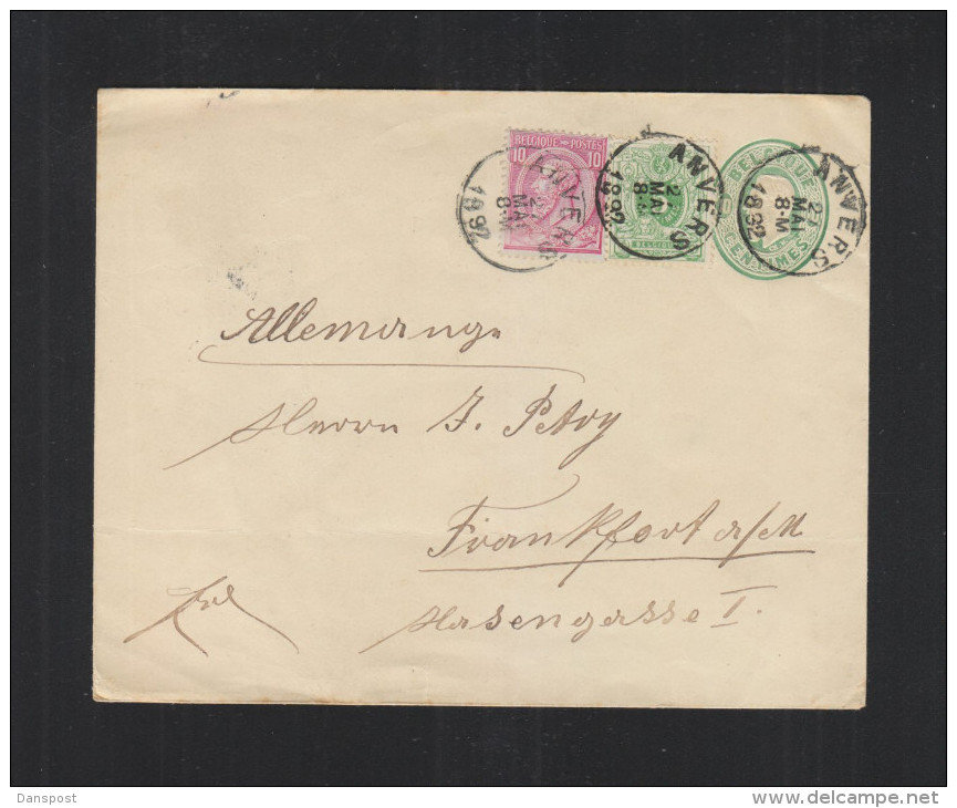 Brief 1892 Anvers - Enveloppes-lettres