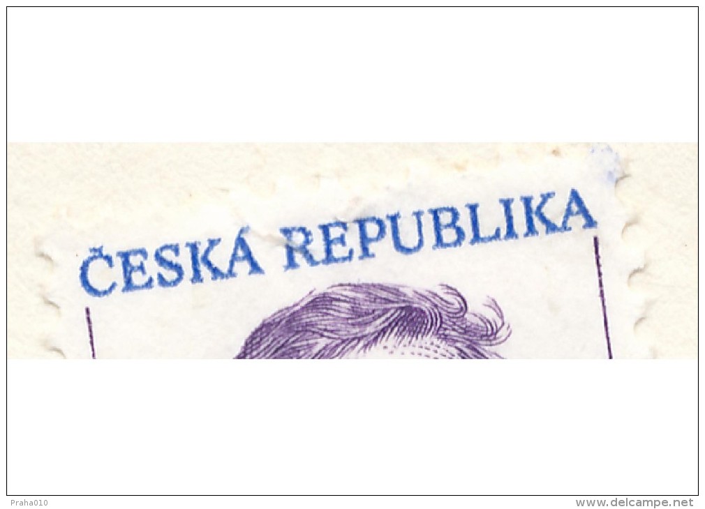 C10420 - Czech Rep. (1995) 417 23 Kostany U Teplic (3,60 - Vaclav Havel) ERROR: So-called "skidded" (double) Printing - Plaatfouten En Curiosa