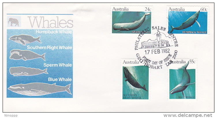 Australia 1982 Whales FDC - Sobre Primer Día (FDC)