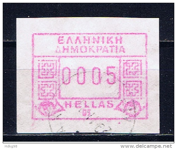 GR+ Griechenland 1991 Mi 9 Automatenmarke ATM Ziffer 0005 Dr - Viñetas De Franqueo [ATM]