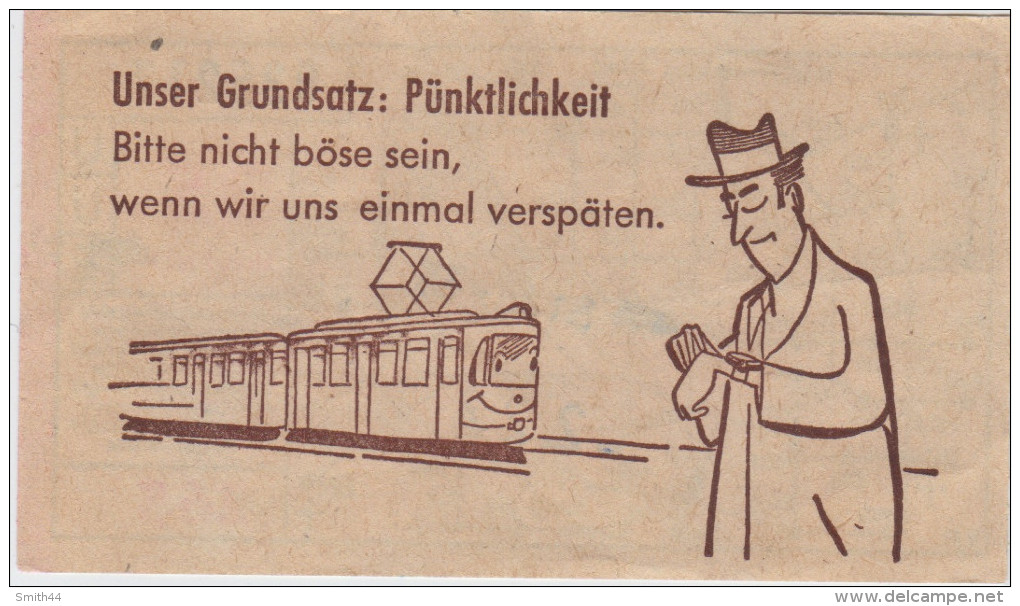 Munchen - Ticket Tramway - Strabenbahn - Europa