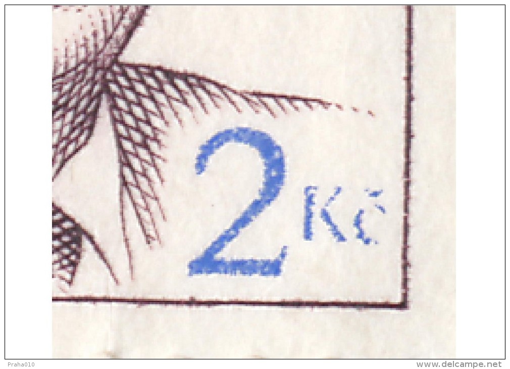 C10447 - Czech Rep. (1995) 418 03 Bilina 3 (2,00 - Vaclav Havel) ERROR: Faded Print Of Blue And Violet Colors - Plaatfouten En Curiosa
