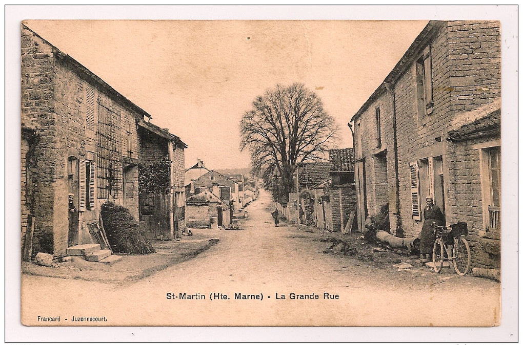 St-MARTIN (Hte-Marne) - La Grande Rue - Animée - - Other & Unclassified