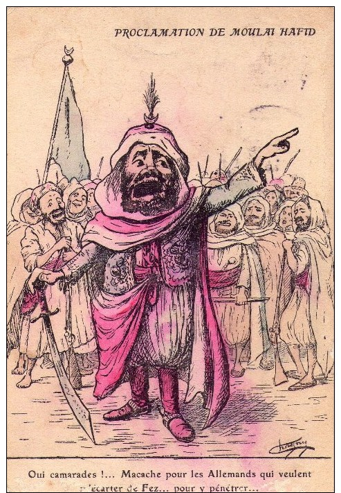 Illustrateur Chagny-proclamation De Moulai Hafid - Chagny
