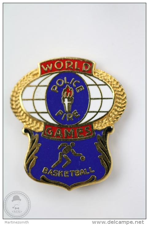 World Police & Fire Games - Basketball - Pin Badge #PLS - Firemen