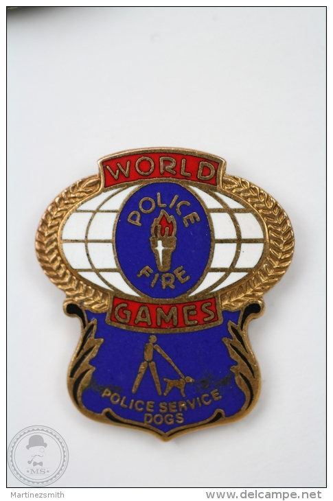 World Police & Fire Games - Police Service Dogs  - Pin Badge #PLS - Policia