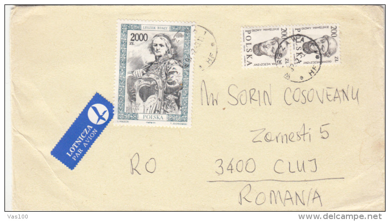 STAMPS ON COVER, NICE FRANKING, PERSONALITIES, 1997, POLAND - Briefe U. Dokumente