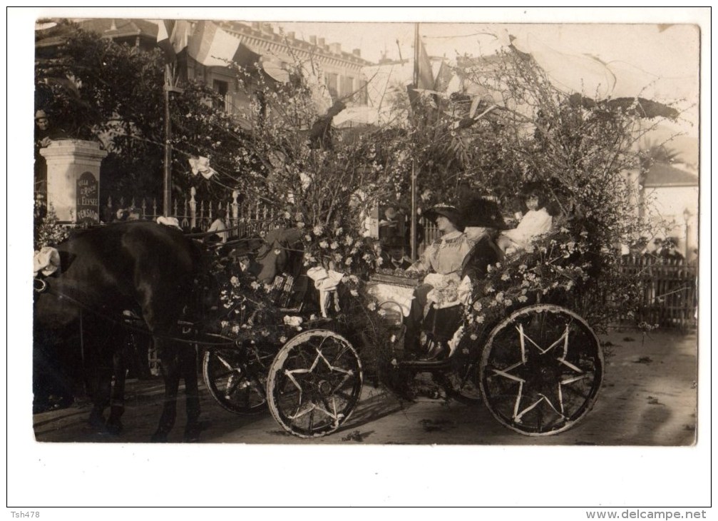 CARTE PHOTO---CARNAVAL----NICE LUCHON Autres ?---CHAR FLEURI---voir 2 Scans - Carnaval