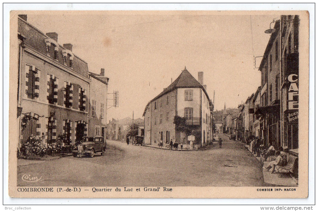 Combronde, Quartier Du Lac Et Grand'rue, C.I.M., Automobile, Café - Combronde