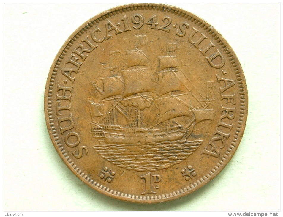 1942 Penny / KM 25 ( For Grade, Please See Photo ) !! - Sudáfrica