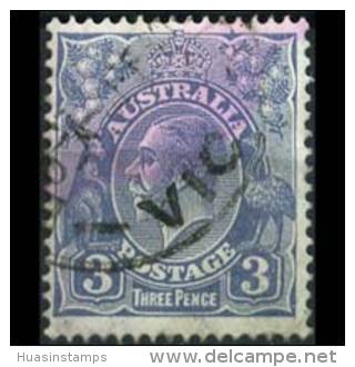 AUSTRALIA 1924 - Scott# 30 King 3p Used (XB812) - Used Stamps