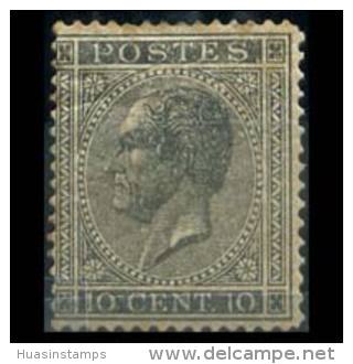 BELGIUM 1865 - Scott# 18 King 10c LH (XA118) - Autres & Non Classés