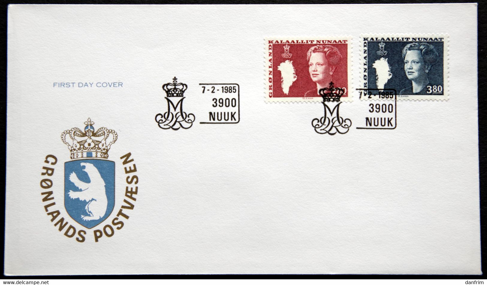 Greenland 1985 INr.155-56  FDC ( Lot Ks) - FDC